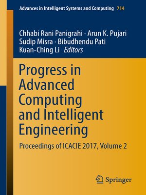 cover image of Progress in Advanced Computing and Intelligent Engineering